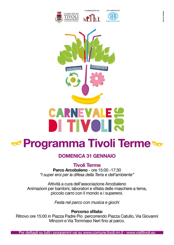 Carnevale di Tivoli 2016 - Programma Tivoli Terme